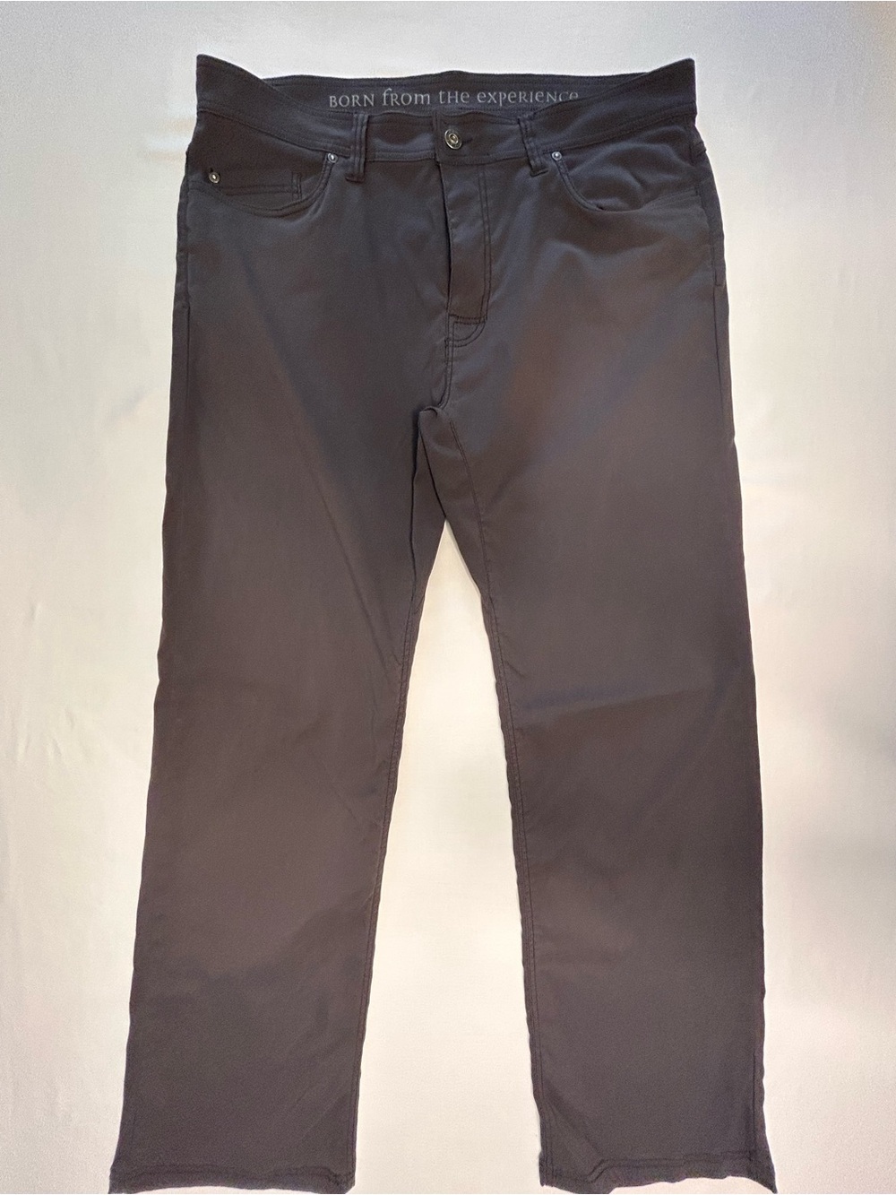 prAna Pants Mens 38x32 Slim Fit Dark Gray Stretch Casual Travel